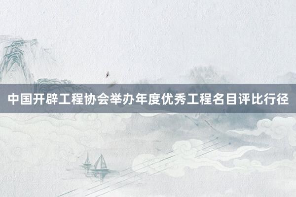 中国开辟工程协会举办年度优秀工程名目评比行径